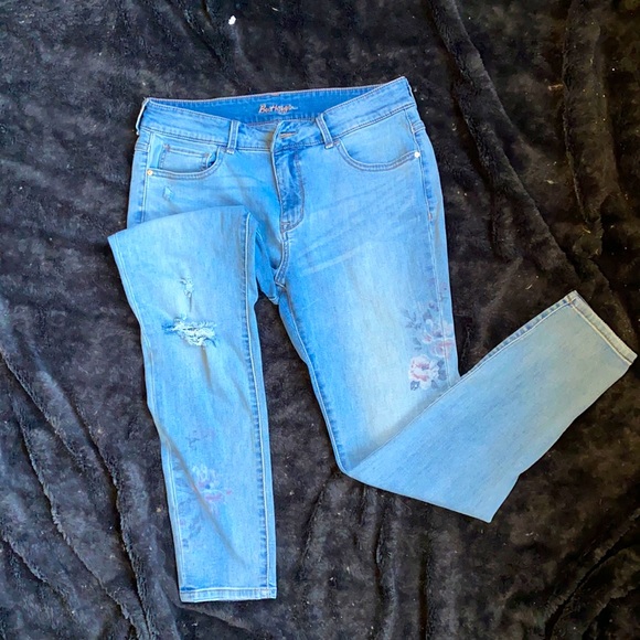 Bootlegger floral skinny jeans - Picture 1 of 5